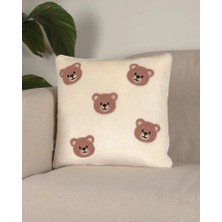 Ayıcık Nakışlı Peluş Kırlent