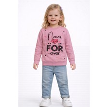 love Iki Iplik Baskı Detaylı Sweat