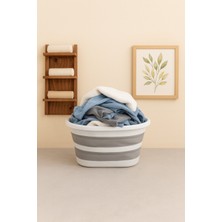 PremiumPort Katlanabilir 25 Lt Çamaşır Leğeni, Akordiyon Sepet, Pratik Banyo Düzenleyici