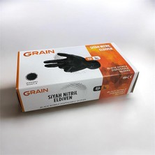 Grain Graın Siyah Nitril Eldiven L 50 Adet