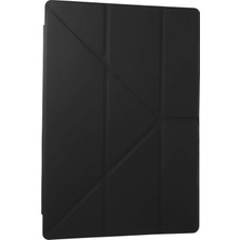 Huly  Samsung Galaxy Tab A9 Plus Kılıf Kalemlikli Mars Tablet Kılıfı - Koyu Gri Hub