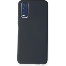 Huly  Vivo Y11S Kılıf Nano Içi Kadife Silikon - Lacivert Hub