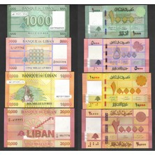 3Alp Koleksiyon Lübnan, 1.000-5.000-10.000-20.000 Livres Set "çil" Eski Yabancı Kağıt Para