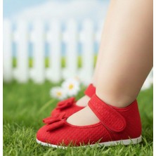 Kantex Çocuk Babet Cırtcırtlı Fiyonklu Kaydrımaz Hafif Taban Anaokulu Kreş Günlük Babet