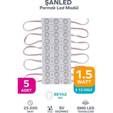 Allians 3 Ledli Parmak Modülü 1.5W 2835 Smd Beyaz Gün Işığı Mavi Kırmızı Yeşil, 12V, 5 Adet