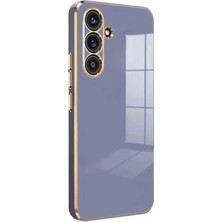 Huly  Samsung Galaxy S25 Kılıf Volet Silikon - Mavi Hub