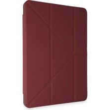 Huly  Huawei Honor Pad 9 Kılıf Kalemlikli Mars Tablet Kılıfı - Mürdüm Hub