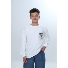 Toontoy Erkek Çocuk Göğüsü Tnty Yazı Baskılı Sweatshirt