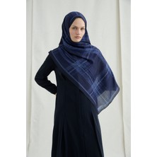Camellia Scarfs Ekose Kraş Şal - Lacivert