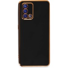 Huly  Oppo A74 4g Kılıf Volet Silikon - Siyah Hub