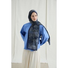 Camellia Scarfs Nars Kraş Şal - Lacivert