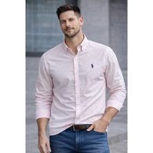 Quero Keten Pamuk Düğmeli Yaka Erkek Gömlek