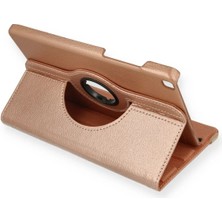 Huly  Samsung Galaxy T290 Tab A 8 Kılıf 360 Tablet Deri Kılıf - Rose Gold Hub