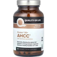Quality of Life Supplements, Kinoko 50+ Ahcc With Sterilized Probiotics, 60 Vegicaps