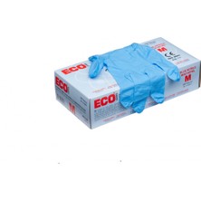 Eco Mavi Pudrasız Nitril Eldiven Medium (M)