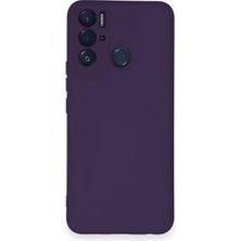Huly  Tecno Pova Neo Kılıf Nano Içi Kadife Silikon - Mor Hub