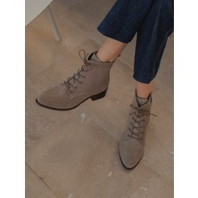 Ece'nin Butiği Moli Kum Süet Hakiki Deri Kadın Bot