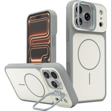 Huly  Apple iPhone 17 Pro Pale Magsafe Standlı Kapak - Beyaz Hub