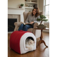 Feyza Design Şık ve Modern Peluş Kedi Evi, Dekoratif ve Konforlu Tasarım