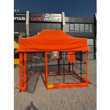 Çadır Dünyası 2x3 M Pratik Kurulum Çadır - 4 Mevsim Akrilik - 25X125 cm Kapalı Ebat