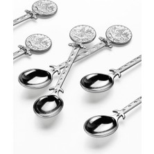 Fermato 6 Kişilik Gümüş Dekoratif Çay Kaşığı