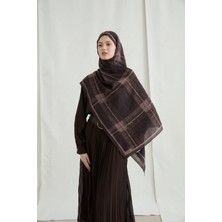 Camellia Scarfs Ekose Kraş Şal - Kahve