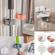 PremiumPort Pratik Kendinden Yapışkanlı Duvar Askısı, Temizlik Tutucu, Beyaz Renk