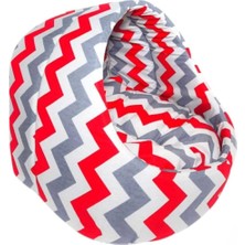 Feyza Design Kırmızı Zigzag Tasarımlı Rahat Kedi Evi ve Yuva