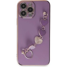 Huly  iPhone 13 Pro Kılıf Esila Silikon - Mor Hub