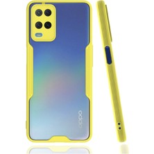 Huly  Oppo A54 4g Kılıf Platin Silikon - Sarı Hub