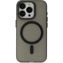 Huly  iPhone 15 Pro Max Kılıf Lodos Magneticsafe Mat Kapak - Siyah Hub