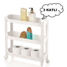PremiumPort Pratik 3 Katlı Çok Amaçlı Portatif Mutfak ve Banyo Düzenleyici