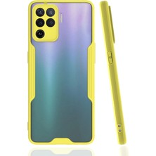 Huly  Oppo Reno 5 Lite Kılıf Platin Silikon - Sarı Hub