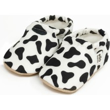 Ella Bonna Desenli Bebek Patiği Kaydırmaz Taban Organik Pamuklu Ev Kreş Ayakkabısı