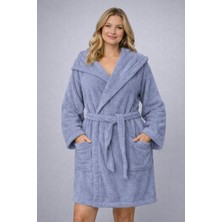 Emillie Kapşonlu Bukle Bornoz -%100 Pamuk