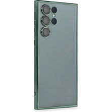 Huly  Samsung Galaxy S22 Ultra Kılıf  Lensli Silikon - Yeşil Hub