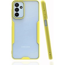 Huly  Samsung Galaxy A04S Kılıf Platin Silikon - Sarı Hub