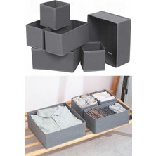 PremiumPort 8'li Antrasit Çekmece Içi Düzenleyici Organizer Seti