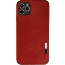 Huly  iPhone 11 Pro Kılıf Loop Deri Silikon - Kırmızı Hub