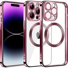 Huly  iPhone 13 Pro Max Kılıf Slot Silikon - Rose Gold Hub