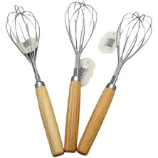 Sween Home 3 Adet 29 cm Bambu Saplı Çelik Tel Çırpıcı