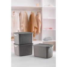 Mutfak Köşesi Boxify Mix 15 Lt 3 Adet Çok Amaçlı Düzenleyici Kapaklı Kutu, Dekoratif Saklama Kutusu, Organizer