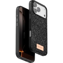 Huly  Apple iPhone 17 Pro Max Bright Simli Kapak - Siyah Hub