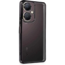 Huly  Vivo Y27 Kılıf  Lensli Silikon - Siyah Hub