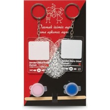 Gülardata Kişiye Özel Spotify Tasarımlı Parmak Izi Anahtarlık Seti - 2'li