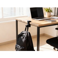 PremiumPort 2'li Masa Kenarı Organizer ve Askı Aparatı - Pratik Çanta Tutucu Seti