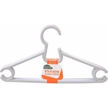 PremiumPort 12 Adet Bebe ve Çocuk Elbise Askısı, Beyaz, Güvenli ve Dayanıklı