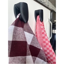 PremiumPort Pratik Plastik Askı ile Dekoratif Havlu Düzeni Seti