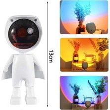Woogitech Tekno 180 Derece Dönebilen Astronot Masa ve Gece Lambası Projektör Uygun
