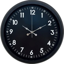 ForWhat Büro Ev Ofis Hediyesi Için 40CM Siyah Metal Dark Stil Duvar Saati